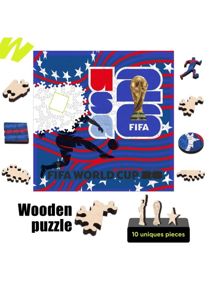 FIFA World Cup 26 USA Play Football 200-Piece Official Licensed Wooden Puzzle – 14+ Premium Collectible Gift & Home Decor - Image 2